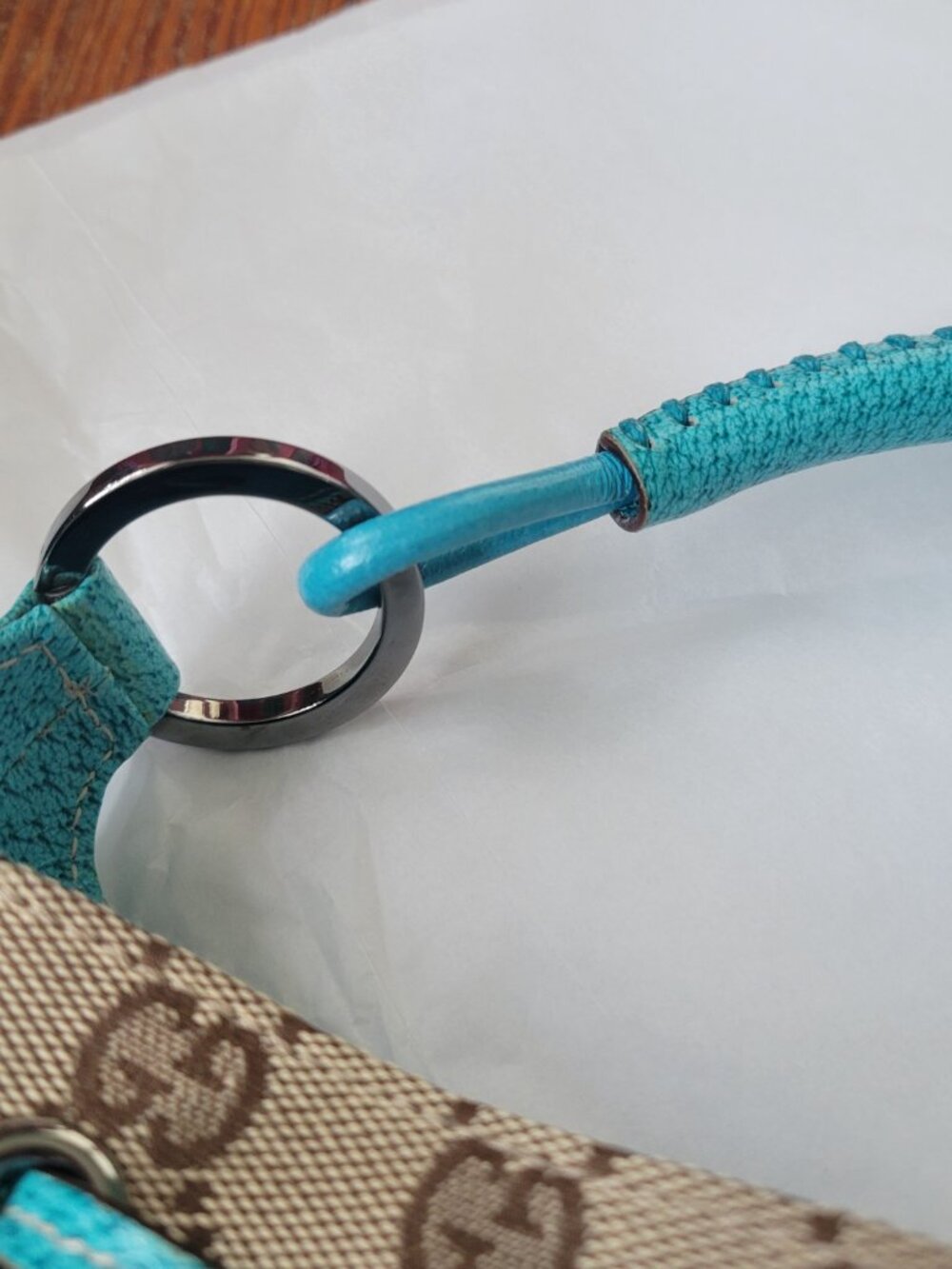 Authentic Tom Ford era Turquoise Gucci Hobo - Picture 10 of 16